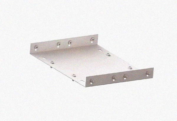 Соединитель лотковый замковый СЛЗ-500х200х1,5 УТ1,5, оцинкованный лист, S1,5