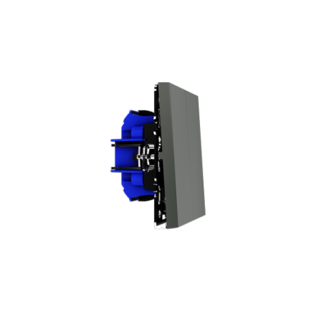 Выключатель встраиваемый Voltum S70 двухклавишный 10А, (титан)