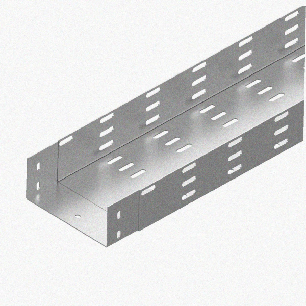 Лоток монтажный цельный перфорированный ЛМЦ400х100х3000 УХЛ1, горячее цинкование, S1,5