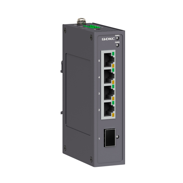 Промышленный неуправляемый коммутатор, арт. N1000-1SFP4T-P2 DKC