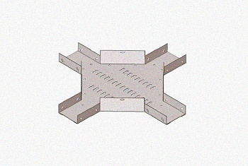 Лоток крестообразный замковый перфорированный КМЗ 300х50 УХЛ1, горячее цинкование, S1,5
