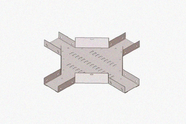Лоток крестообразный замковый перфорированный КМЗ 300х50 УХЛ1, горячее цинкование, S1,5