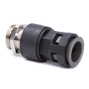 Муфта "труба-коробка" с герметичным уплотнением, с металлической резьбой, IP68, DN 29 мм, М40х1,5, полиамид, цвет черный DKC