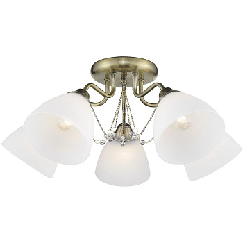 Люстра потолочная Бронза/Белый E27 5*60Вт 727-507-05 VELANTE