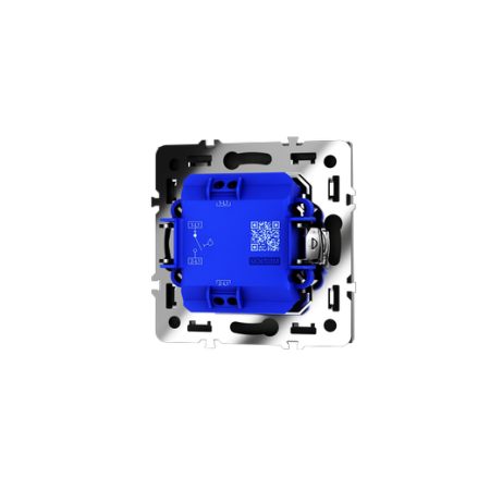 Выключатель с самовозвратом встраиваемый Voltum S70 одноклавишный 10А, (титан)