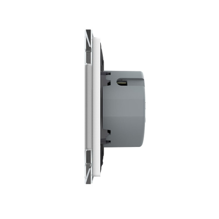 Сенсорный выключатель Quadro 1 клавиша 1 пост Белый Livolo