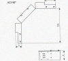 Лоток замковый перфорированный КСЗ 150х80-90 УХЛ1 для поворота трассы вниз на 90, оцинкованный лист S1,0