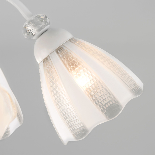 Потолочная люстра с плафонами 5*E27 60Вт белый IP20 Floranse (30155/5 белый) Eurosvet