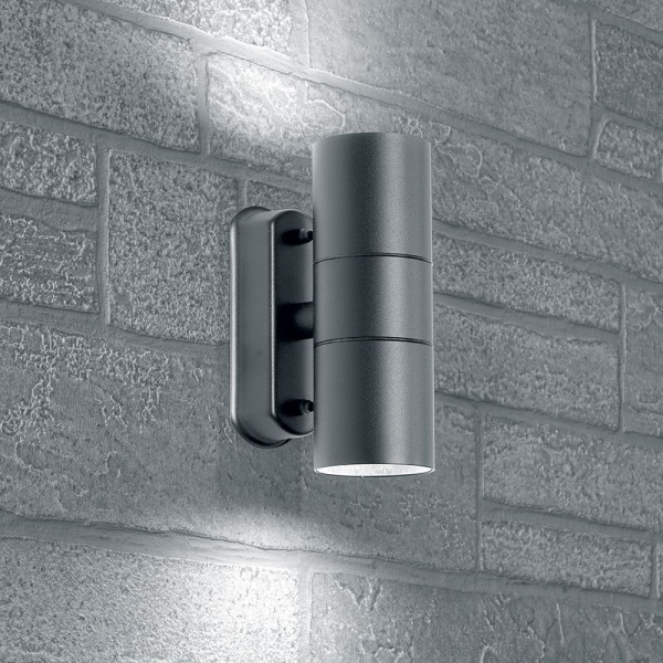 Светильник садово-парковый Feron DH0704,на стену, 2*GU10 230V, серый