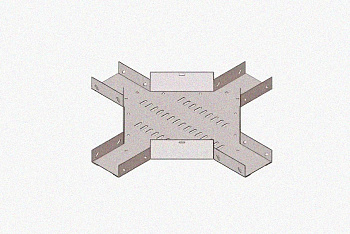 Лоток крестообразный замковый перфорированный КМЗ 600х100 УХЛ1, горячее цинкование S1,5