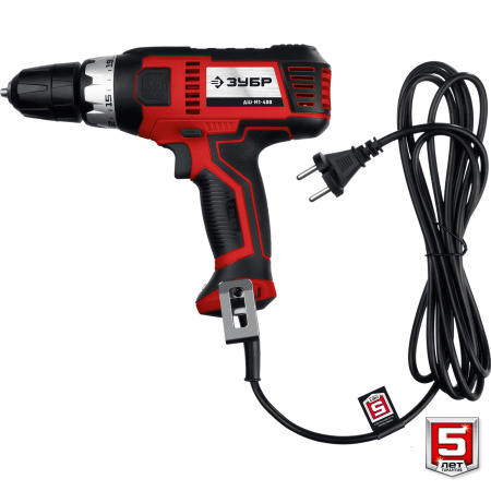 ДШ-М1-400 дрель-шуруповерт сетевая, 400 Вт, 0-750 об/мин ЗУБР