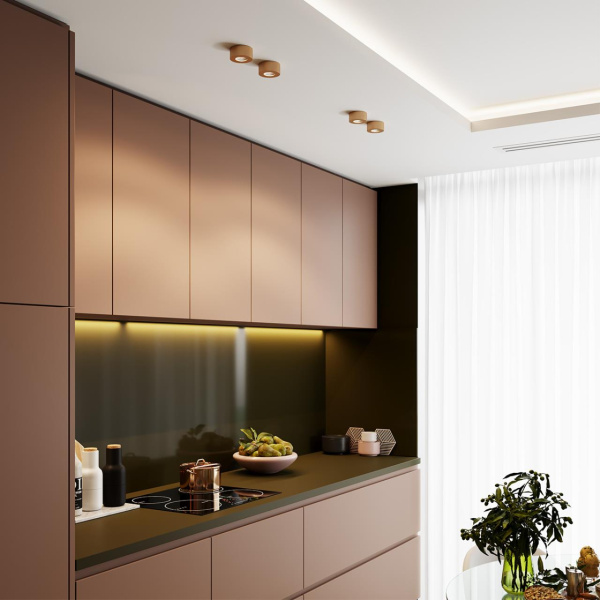 Потолочный св-к IP20 LED 7W 781Лм 3000K BENE золотистый/металл ODEON LIGHT