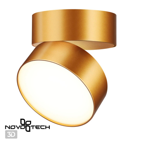 Св-к накл.св/д IP20 LED 24W 4000K 2100Лм 100-265V матовое золото PROMETA NOVOTECH