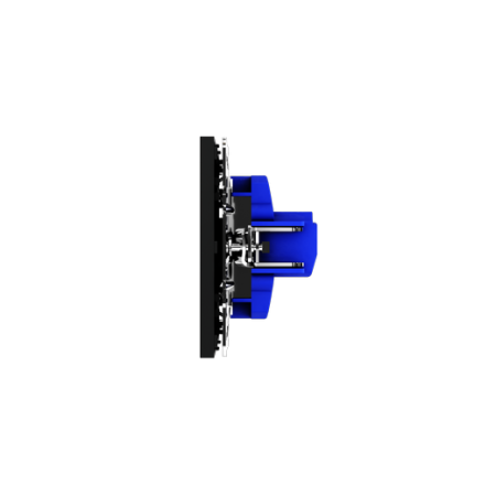 Розетка акустическая встраиваемая Voltum S70 4-местная, (черный матовый)