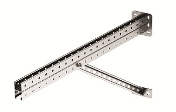 Консоль для тяжелых нагрузок 700 мм с укосиной, горячеоцинкованная DKC