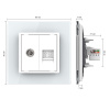 Розетка ТВ/КОМП RJ-45 Белая Livolo