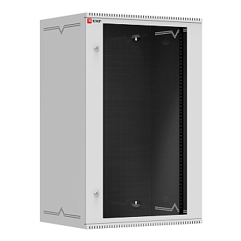 Шкаф телекоммуникационный настенный 18U (600х450) дверь стекло, Astra серия PROxima EKF