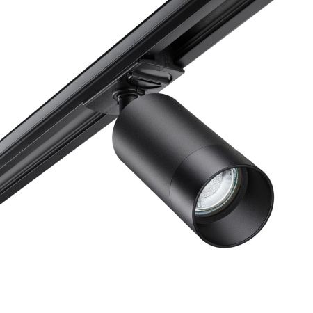 Св-к трековый однофазный двухжильный IP20 GU10 9W 220V SLIM черный NOVOTECH