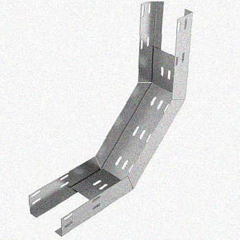 Лоток перфорированный КП 250х80-90 УТ1,5 для поворота трассы вверх на 90, оцинкованный лист S1,5