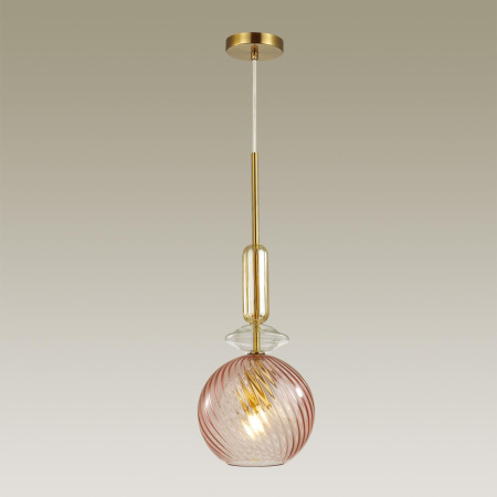 Подвес E27 1*60W BELLA розовый/золото ODEON LIGHT