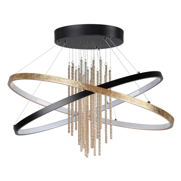 Потолочный св-к IP20 LED 70W 3340Лм 4000K MONICA черный/золотистый/металл ODEON LIGHT