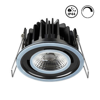 Встр.влагозащищённый димм.св-к IP44 LED 3000К 8W REGEN черный NOVOTECH