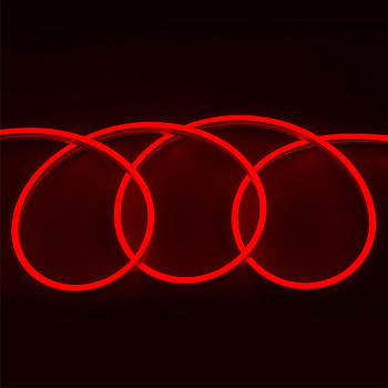 Лента "Гибкий Неон" красный GLS-2835-120-9.6-12-NL-IP67-R катушка 50м General