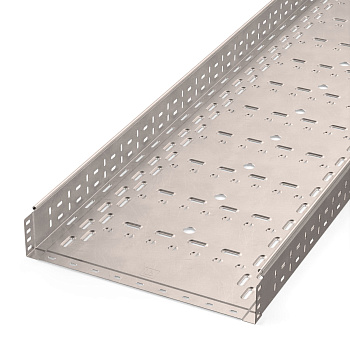 Лоток перфорированный Стандарт INOX (AISI 409) 500х100х3000 (1,0 мм) (6 м/уп) Промрукав
