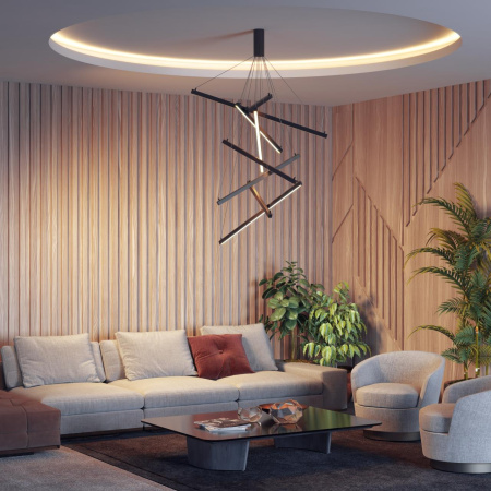 Подвесной св-к LED 3000K 96W 220V COMETA черный/металл ODEON LIGHT