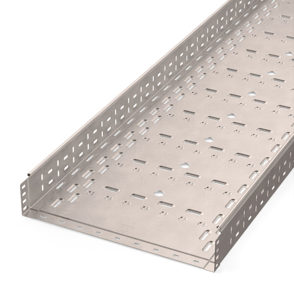 Лоток перфорированный Стандарт INOX (AISI 409) 500х100х3000 (1,0 мм) (6 м/уп) Промрукав