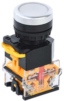 Кнопка управления D8-11 d=22мм 1з+1р белая IEK