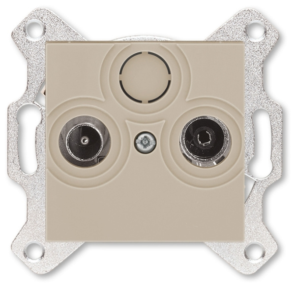 Levit Механизм розетки TV-R СУ двойная оконечная  . серый IP20 ABB
