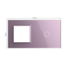 Панель для розетки и сенсорного выключателя, 1 клавиша, цвет розовый, стекло Livolo