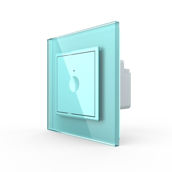 Одноклавишный сенсорный выключатель Module, цвет зеленый Livolo