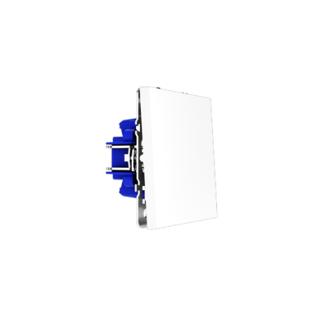 Перекрестный переключатель встраиваемый Voltum S70 одноклавишный 10А, (белый глянцевый)