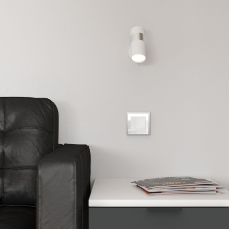 Baguette Рамка на 1 пост (белый/серебро) Werkel