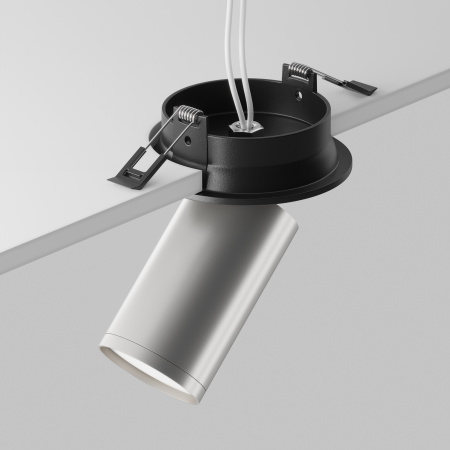 Потолочный светильник 1*GU10 10Вт Черный и Матовое серебро IP20 Ceiling & Wall C048CL-U-1BS Technical Maytoni