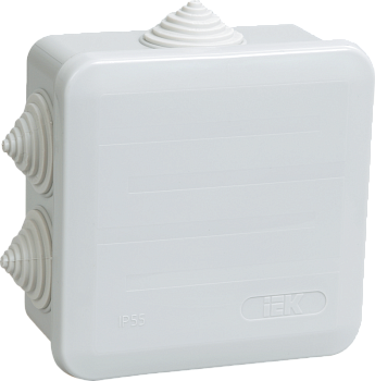 Коробка распаячная КМ41255 для открытой проводки 100х100х50мм IP44 IEK