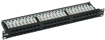 ITK 1U патч-панель кат.5E UTP 48 портов (Dual IDC) высокой плотности