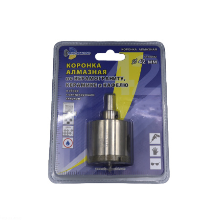 Коронка алмазная по керамике и кафелю с центрирующим сверлом 42мм 400042 Trio-Diamond