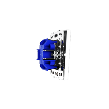 Выключатель встраиваемый Voltum S70 одноклавишный с подсветкой 10А, (белый матовый)