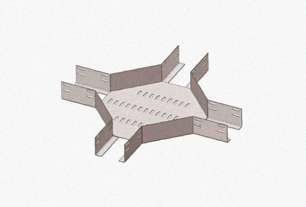 Лоток крестообразный глухой КМГ 200х65 УХЛ1, горячее цинкование S1,5