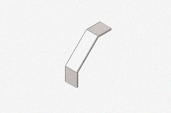 Крышка лотка замкового КЛСЗ 400х100-90 УХЛ1 для поворота трассы вниз на 90, горячее цинкование, S1,5