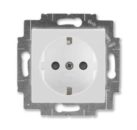 Levit Механизм розетки без лицевой панели СУ 1 мест.(земля.шторки) 16А серый/белый IP20 ABB