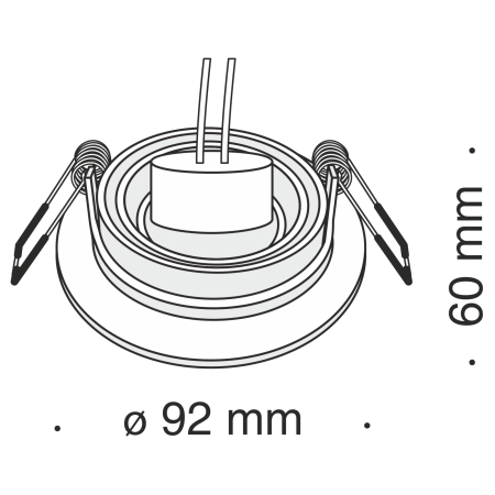Встраиваемый светильник 1*GU10 50Вт Серебро IP20 Atom DL023-2-01S Technical