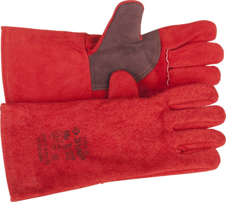 Термостойкие краги "Мастер" для сварки и тяжелых механических работ, спилковые, с подкладкой, 350мм ЗУБР