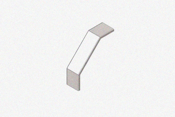 Крышка лотка замкового КЛСЗ 400х100-90 УХЛ1 для поворота трассы вниз на 90, горячее цинкование, S1,5