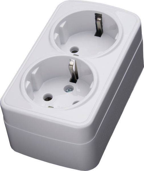 Розетка накладная 2-местная с/з STEKKER, PST16-502-20, пластик АВS, 250В, 16А, IP20, серия Basic, белый Розетка накладная 2-местная с/з STEKKER, PST16-502-20, пластик АВS, 250В, 16А, IP20, серия Basic, белый