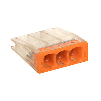 Строительно-монтажная клемма СМК 2273-243 (с пастой) 3 отверстия 0,5-2,5мм2 (100шт) PROxima EKF