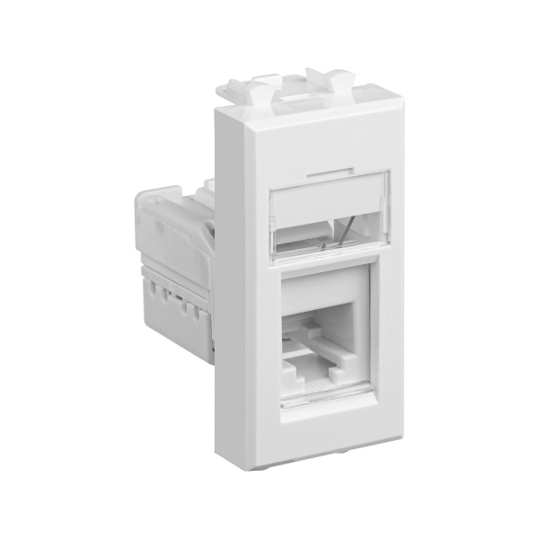 Телефонная розетка RJ-12 модульная, "Avanti", "Белое облако", 1 модуль DKC Телефонная розетка RJ-12 модульная, "Avanti", "Белое облако", 1 модуль DKC